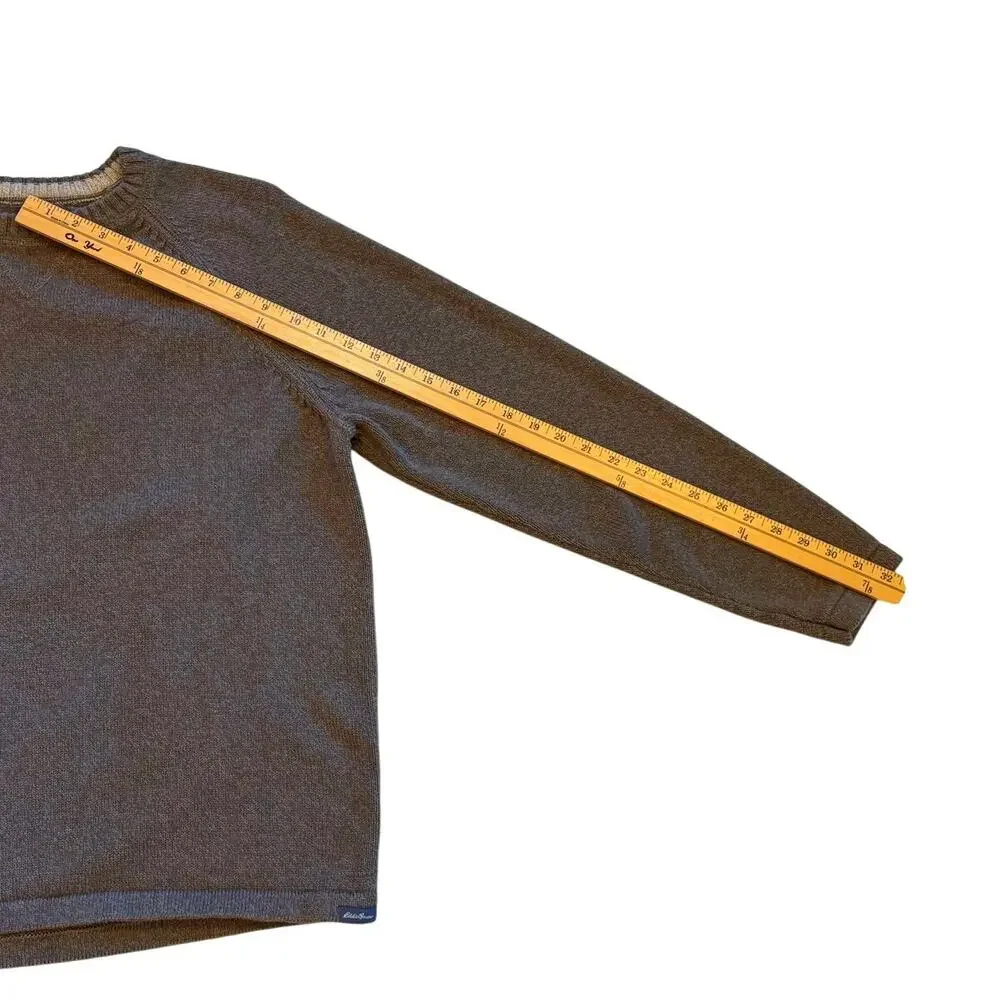 Eddie Bauer Sweater Mens Size XL Brown Knit Crewneck Pullover Classic 90s Y2K - Picture 8 of 8